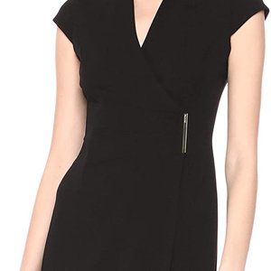 CALVIN KLEIN WRAP DRESS, BLACK 14